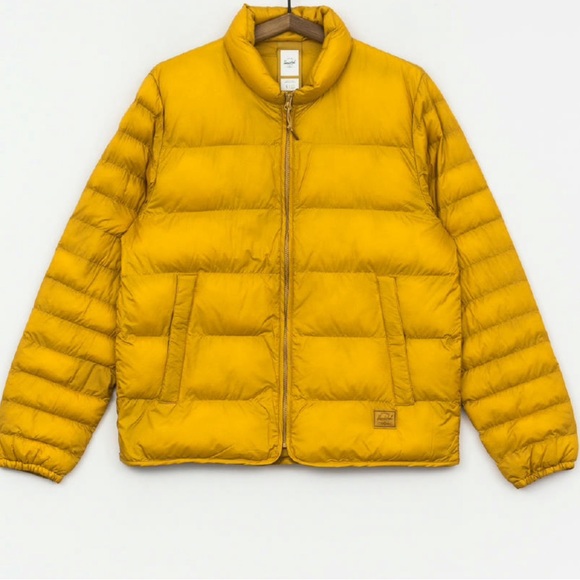 Herschel Supply LARGE MUSTARD Featherless High Fill Jacket CUTE BRAND NEW w/Tags - Picture 1 of 16